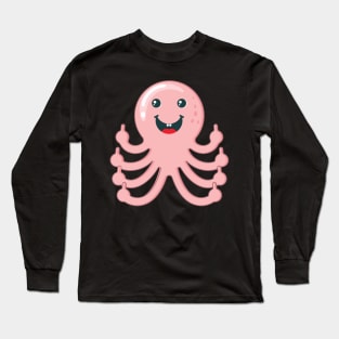 Octopus. Middle finger tentacles Long Sleeve T-Shirt